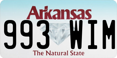AR license plate 993WIM