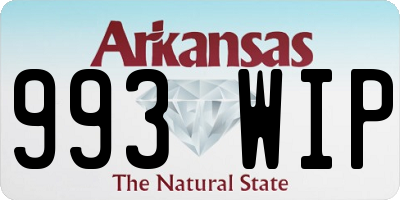 AR license plate 993WIP