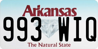 AR license plate 993WIQ