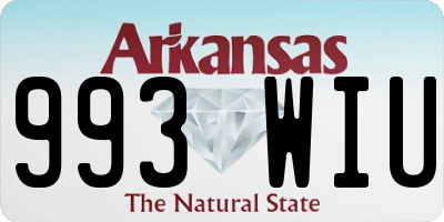 AR license plate 993WIU
