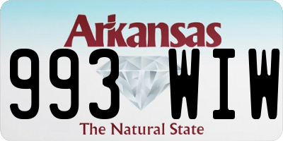 AR license plate 993WIW