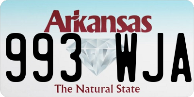 AR license plate 993WJA