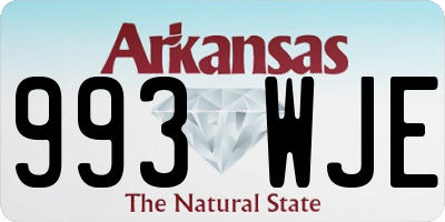 AR license plate 993WJE