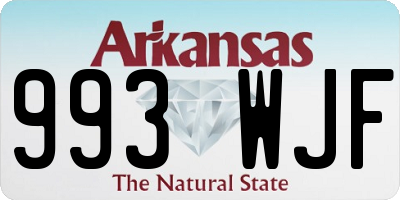 AR license plate 993WJF
