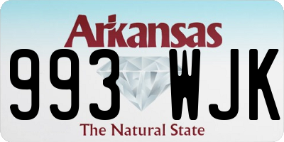 AR license plate 993WJK