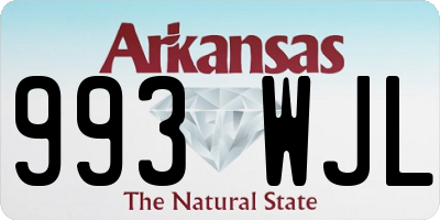 AR license plate 993WJL