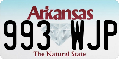 AR license plate 993WJP