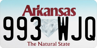 AR license plate 993WJQ