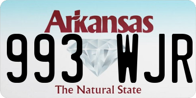 AR license plate 993WJR