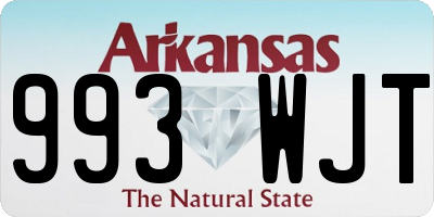 AR license plate 993WJT