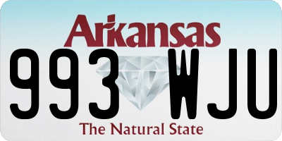 AR license plate 993WJU