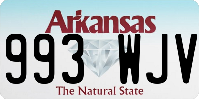 AR license plate 993WJV