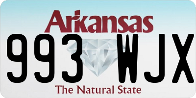 AR license plate 993WJX
