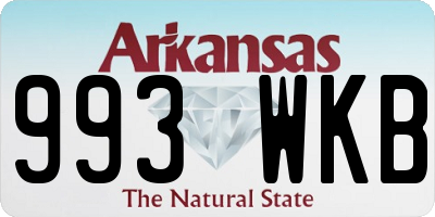 AR license plate 993WKB
