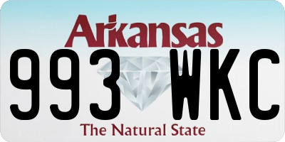 AR license plate 993WKC