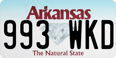 AR license plate 993WKD