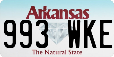 AR license plate 993WKE