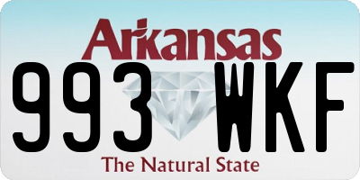 AR license plate 993WKF
