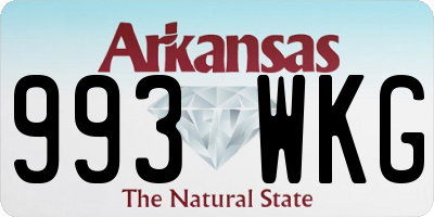 AR license plate 993WKG