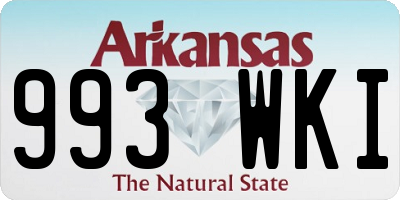 AR license plate 993WKI