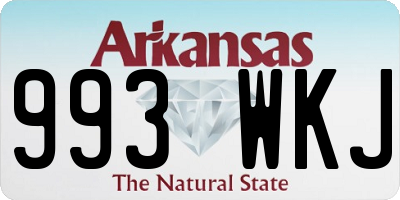 AR license plate 993WKJ