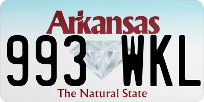 AR license plate 993WKL