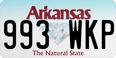 AR license plate 993WKP