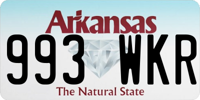 AR license plate 993WKR