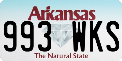AR license plate 993WKS