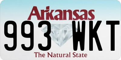 AR license plate 993WKT