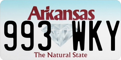 AR license plate 993WKY