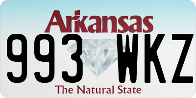 AR license plate 993WKZ