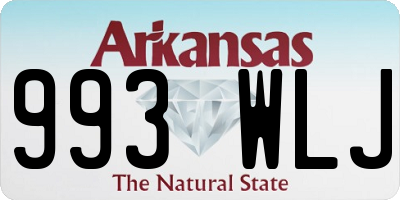 AR license plate 993WLJ