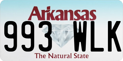 AR license plate 993WLK