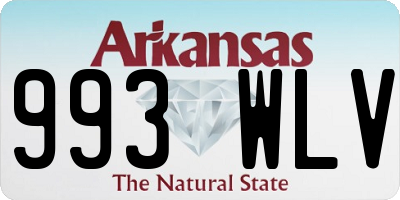 AR license plate 993WLV
