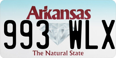 AR license plate 993WLX