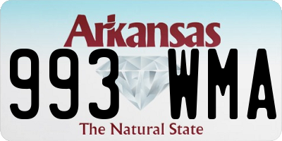 AR license plate 993WMA