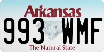 AR license plate 993WMF