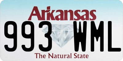 AR license plate 993WML