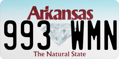 AR license plate 993WMN