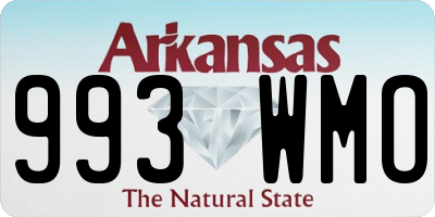 AR license plate 993WMO