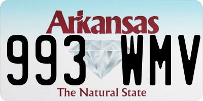 AR license plate 993WMV