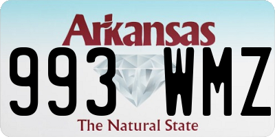 AR license plate 993WMZ