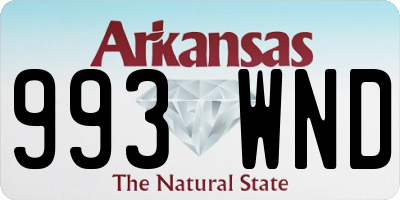 AR license plate 993WND