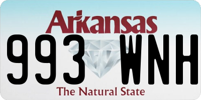 AR license plate 993WNH