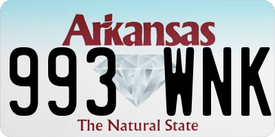 AR license plate 993WNK
