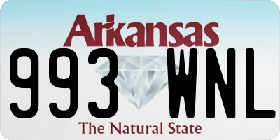 AR license plate 993WNL