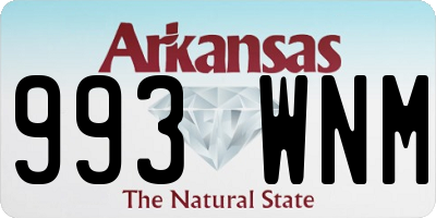 AR license plate 993WNM