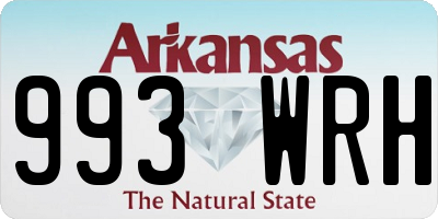 AR license plate 993WRH