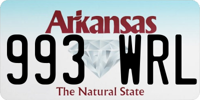 AR license plate 993WRL